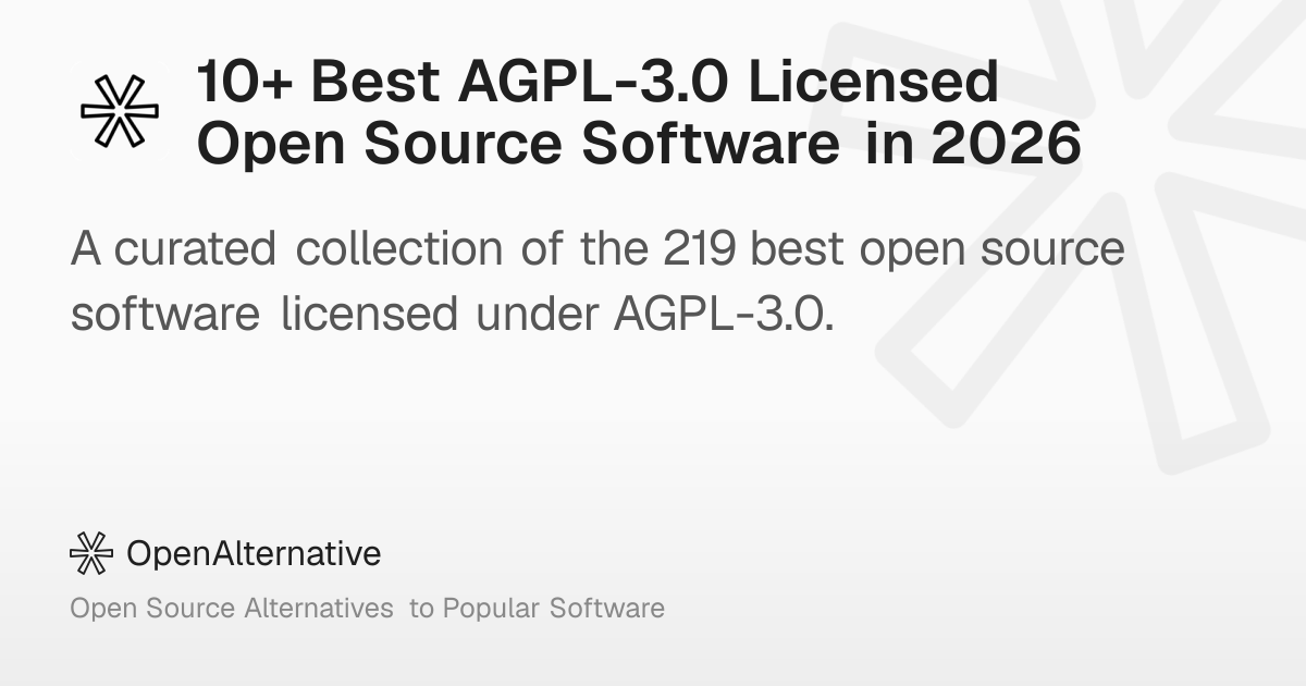 10+ Best AGPL-3.0 Licensed Open Source Software in 2026