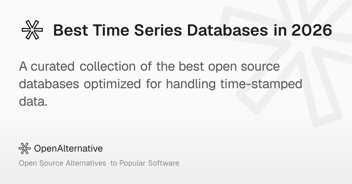 Best Time Series Databases in 2026