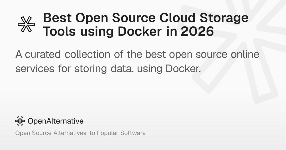 Best Open Source Cloud Storage Tools using Docker in 2026