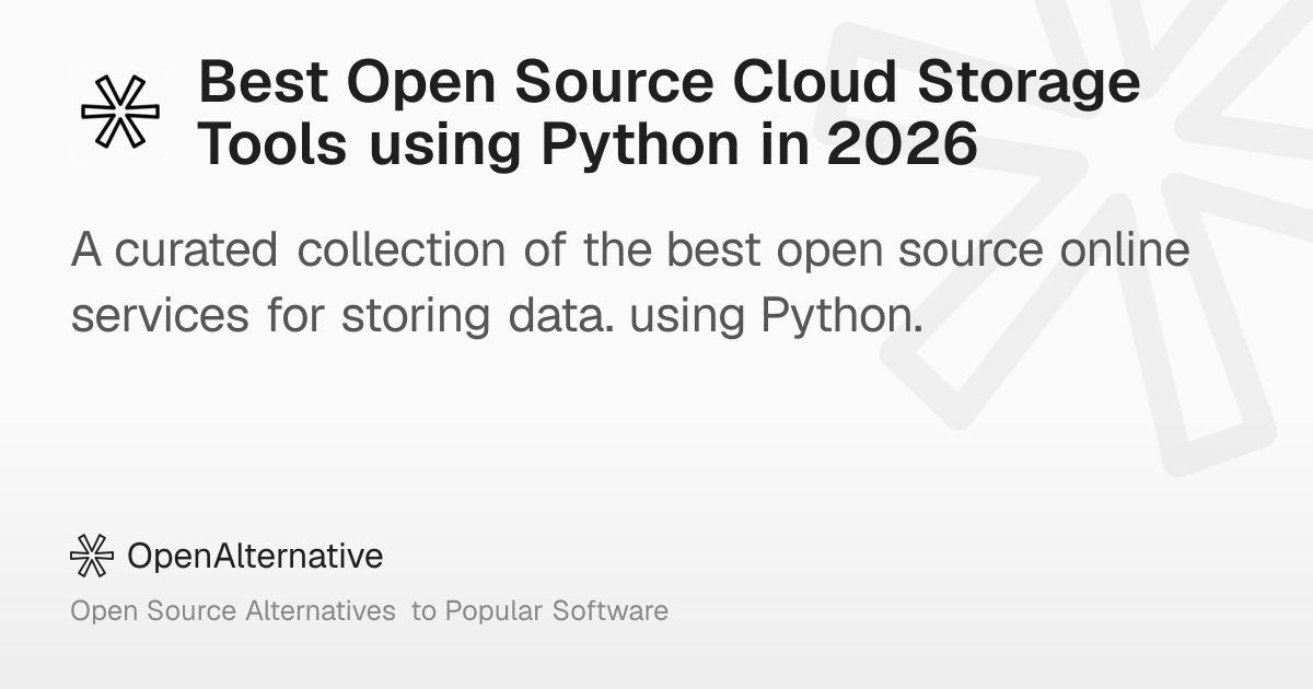 Best Open Source Cloud Storage Tools using Python in 2026