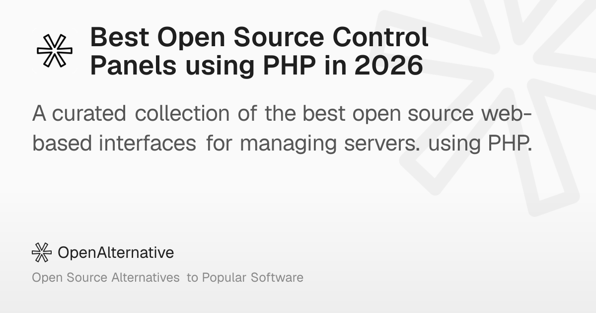 Best Open Source Control Panels using PHP in 2026