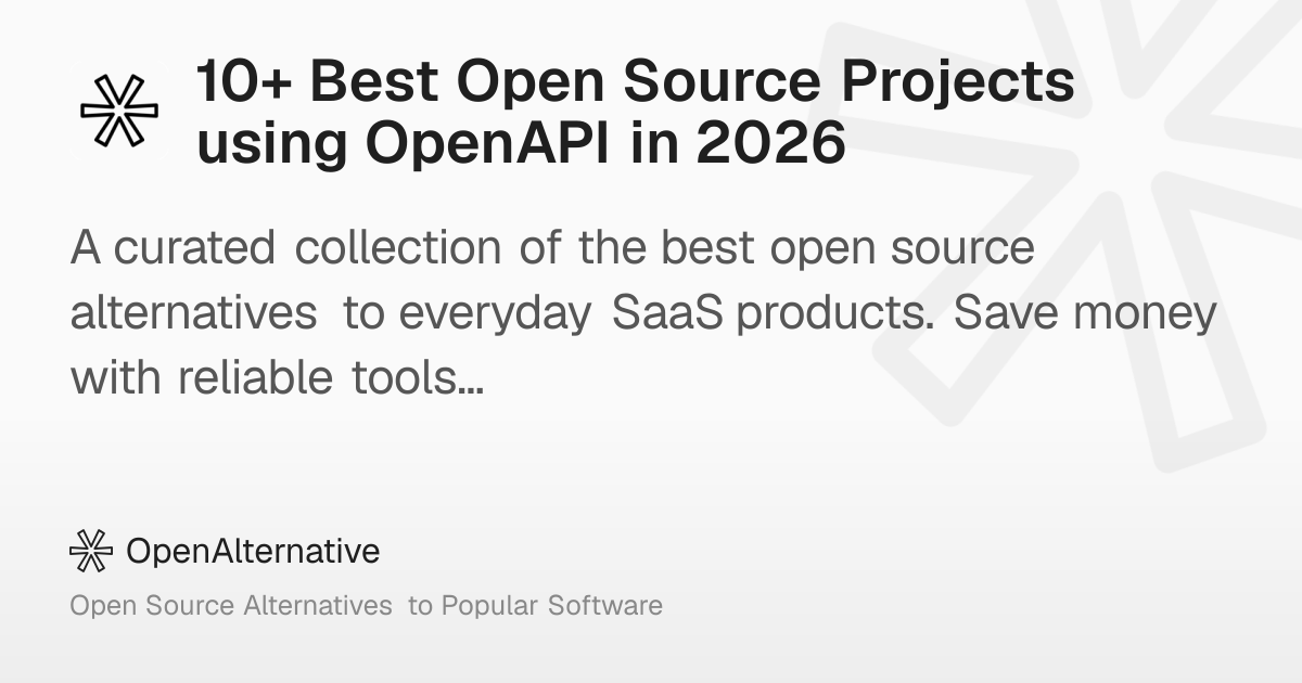 10+ Best Open Source Projects using OpenAPI in 2026