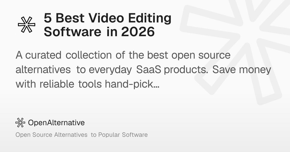 5 Best Video Editing Software in 2026