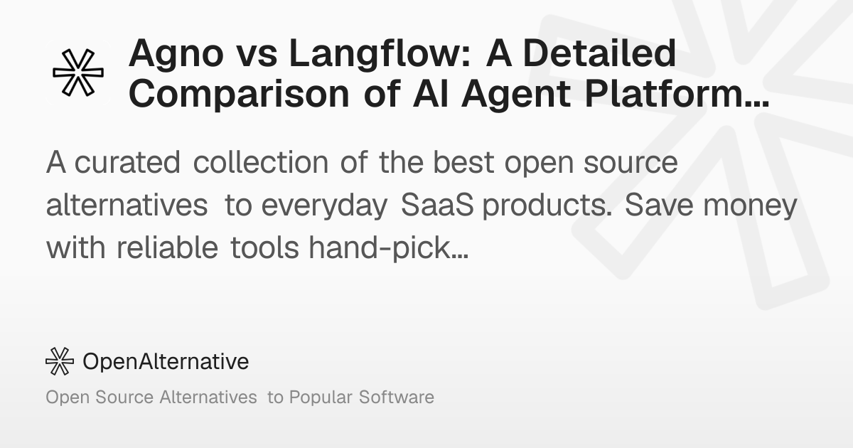 Agno vs Langflow: A Detailed Comparison of AI Agent Platforms in 2026