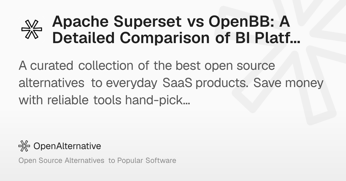 Apache Superset vs OpenBB: A Detailed Comparison of BI Platforms in 2026