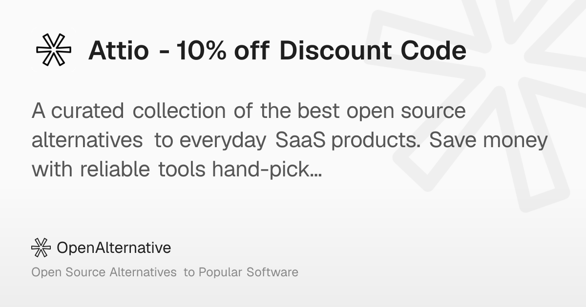 Attio - 10% off Discount Code
