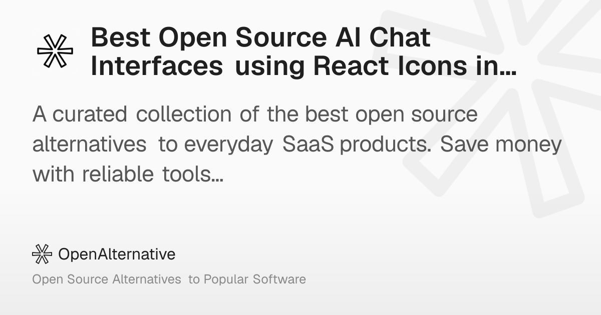 Best Open Source AI Chat Interfaces using React Icons in 2026