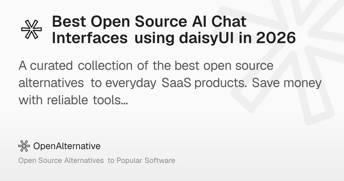 Best Open Source AI Chat Interfaces using daisyUI in 2026