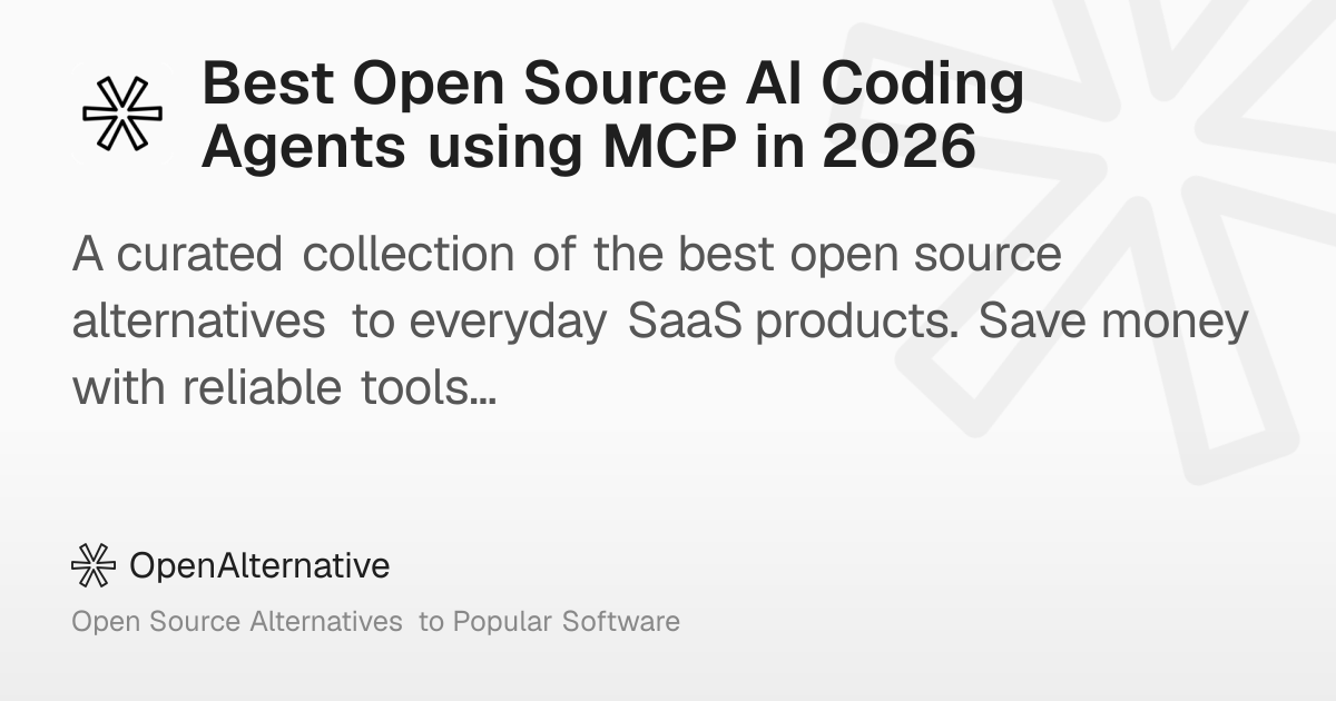 Best Open Source AI Coding Agents using MCP in 2026