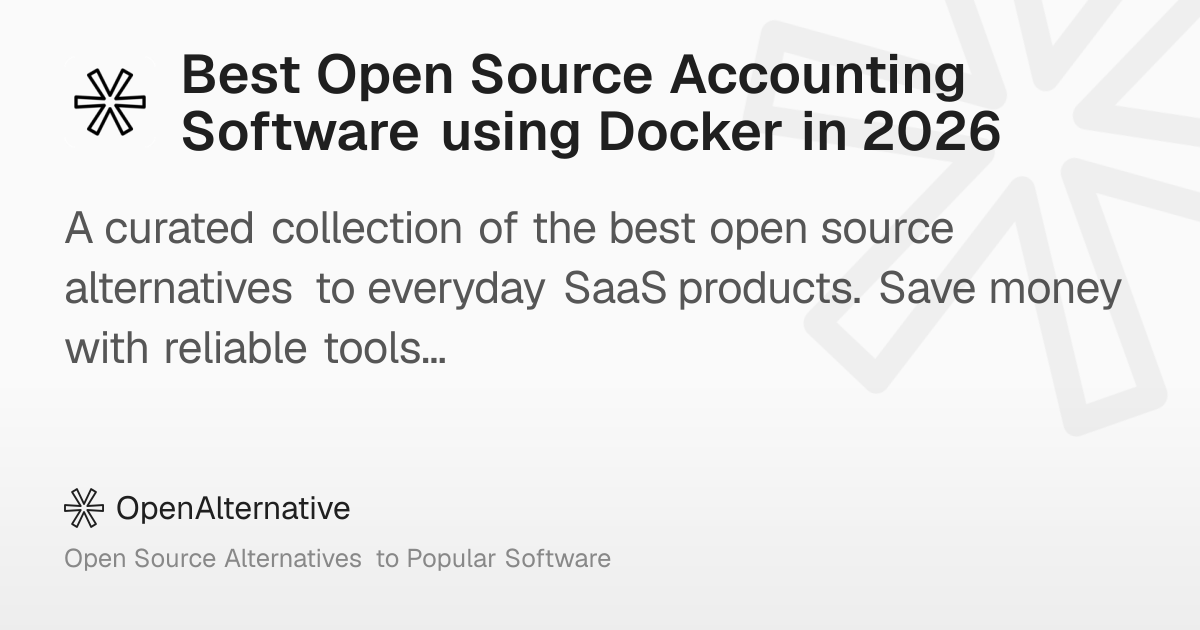 Best Open Source Accounting Software using Docker in 2026