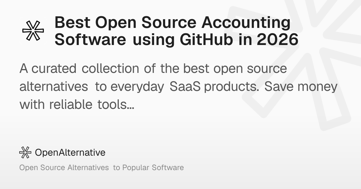 Best Open Source Accounting Software using GitHub in 2026