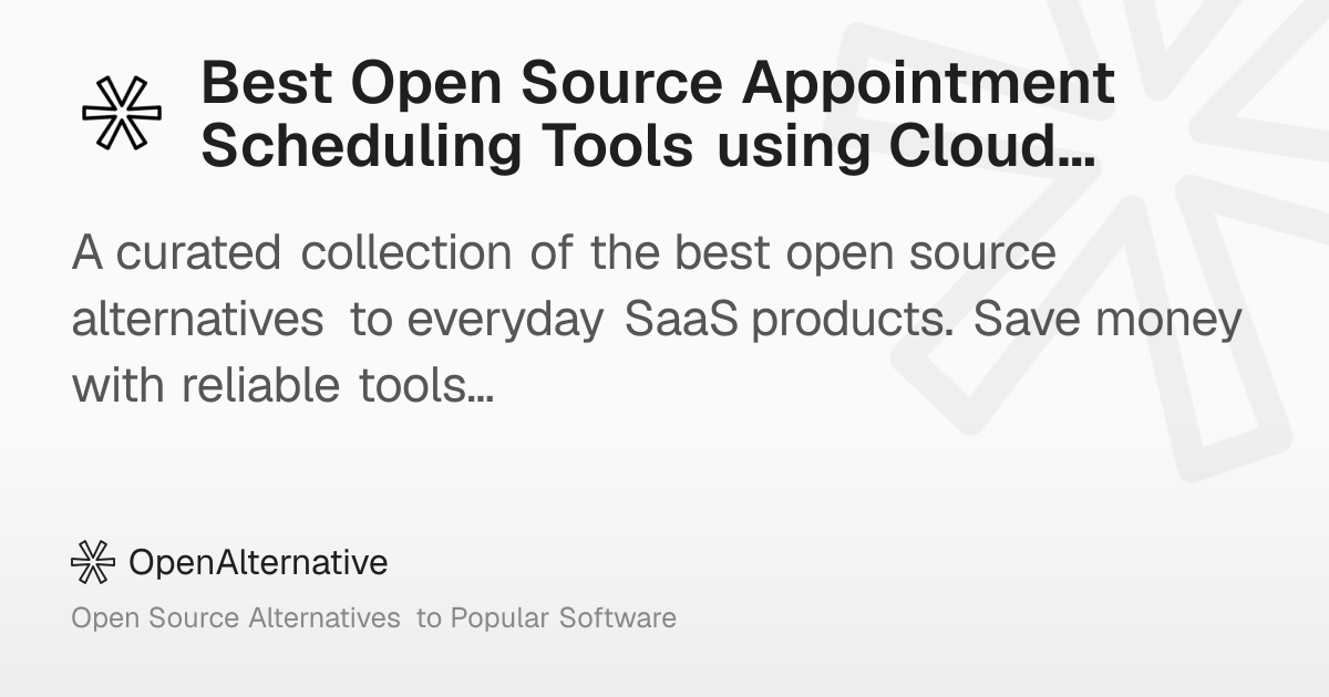 Best Open Source Appointment Scheduling Tools using Cloud Dialogflow in ...
