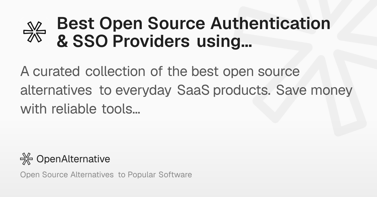 Best Open Source Authentication & SSO Providers using NodeJS in 2026