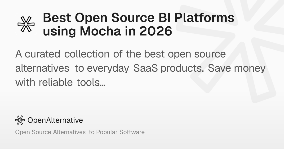 Best Open Source BI Platforms using Mocha in 2026