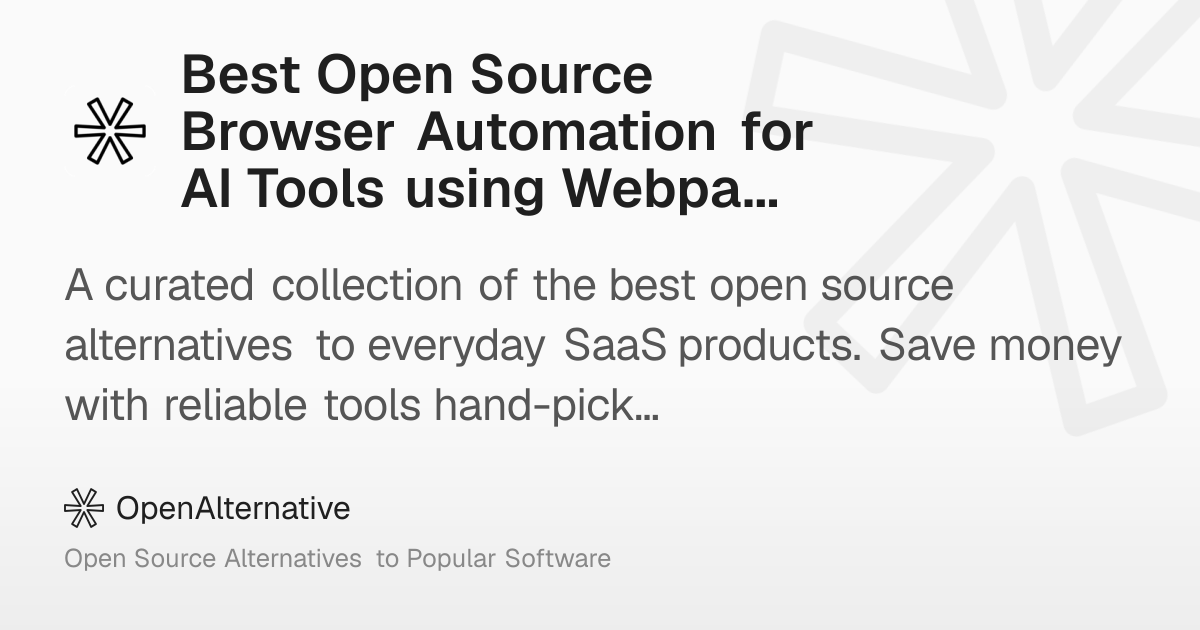 Best Open Source Browser Automation for AI Tools using Webpack in 2026