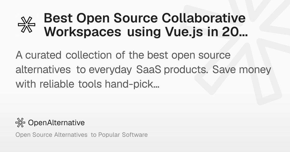 Best Open Source Collaborative Workspaces using Vue.js in 2026