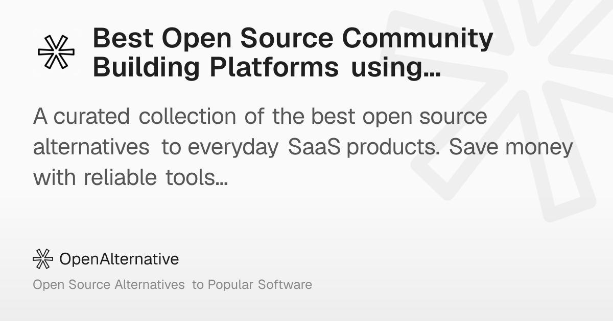 Best Open Source Community Building Platforms using Supabase Realtime ...
