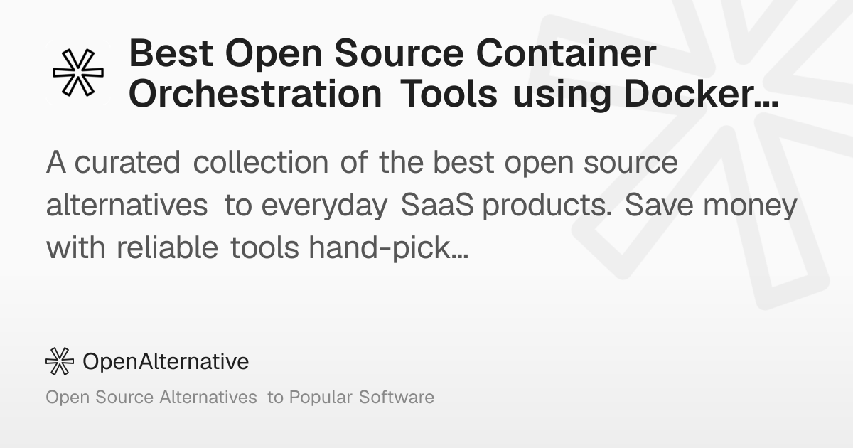 Best Open Source Container Orchestration Tools using Docker in 2026
