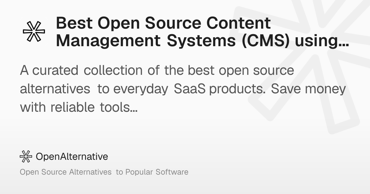 Best Open Source Content Management Systems (CMS) using Tailwind in 2026