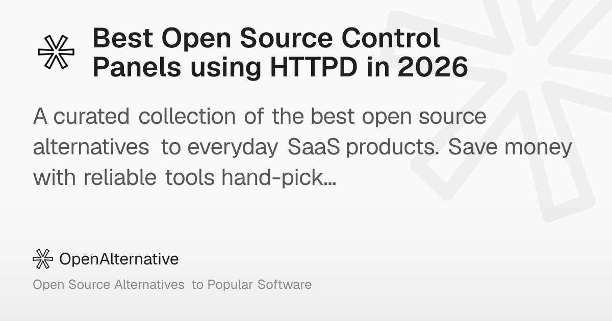 Best Open Source Control Panels using HTTPD in 2026