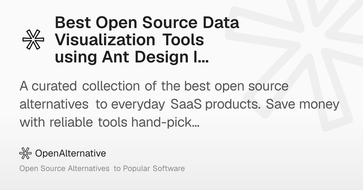 Best Open Source Data Visualization Tools using Ant Design Icons in 2026