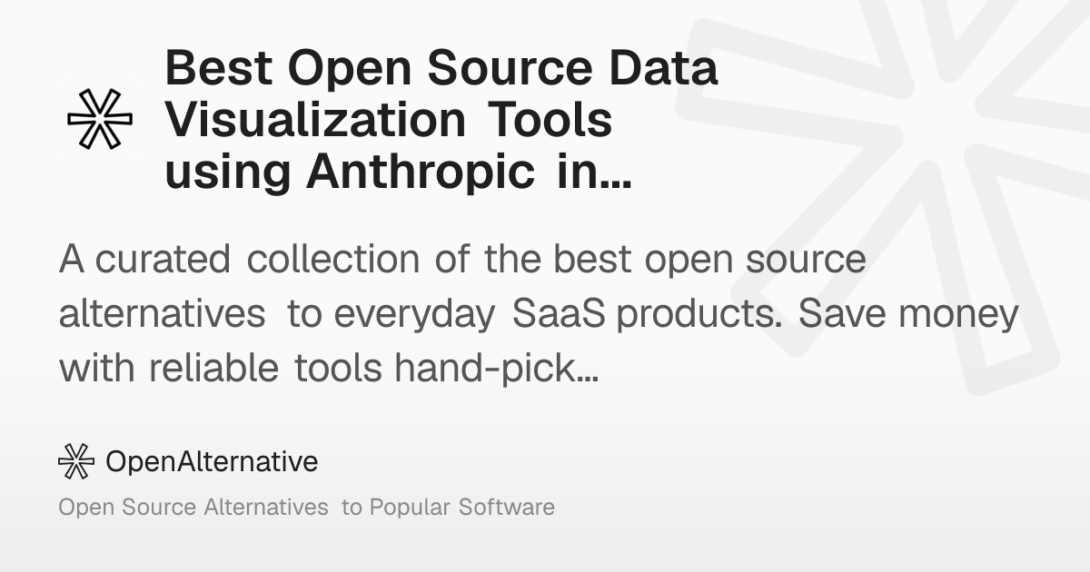 Best Open Source Data Visualization Tools using Anthropic in 2026