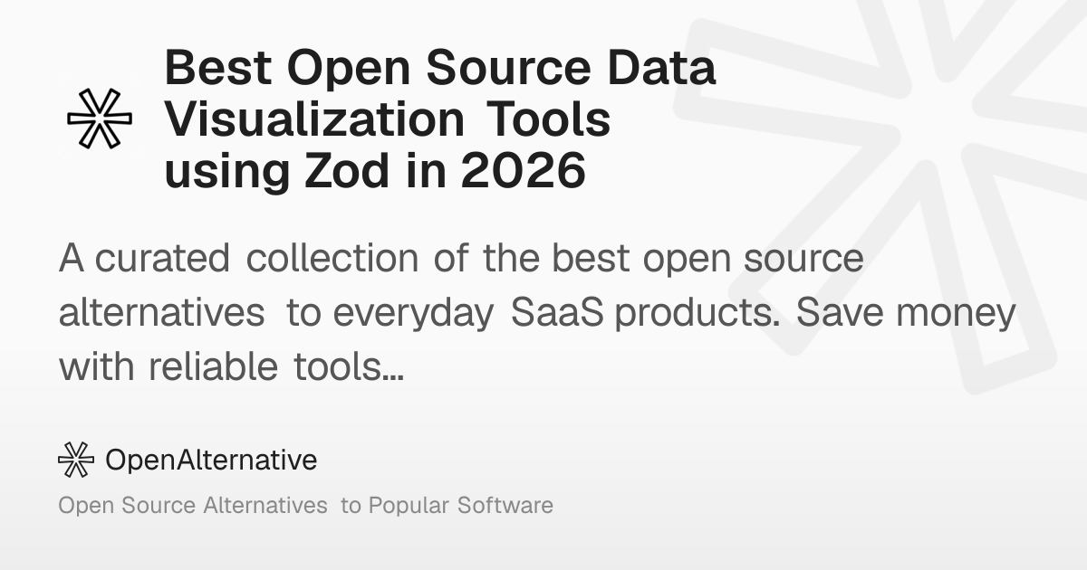 Best Open Source Data Visualization Tools using Zod in 2026