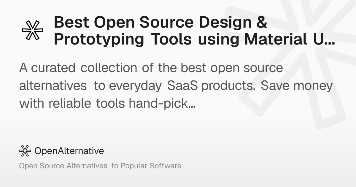 Best Open Source Design & Prototyping Tools using Material UI in 2026