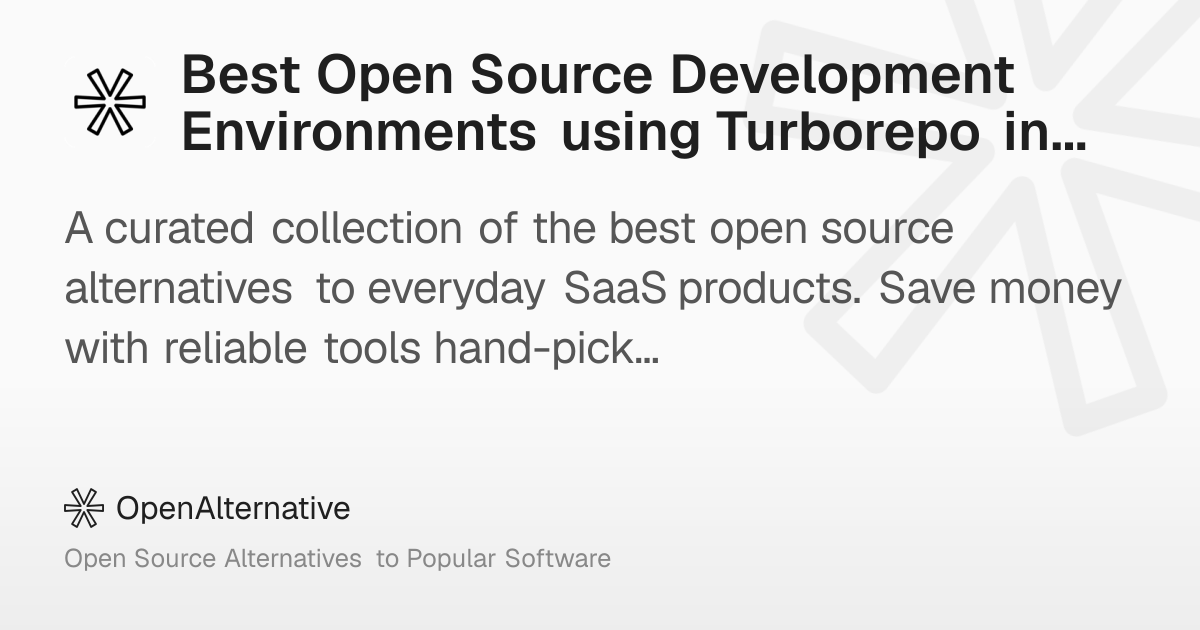 Best Open Source Development Environments using Turborepo in 2026