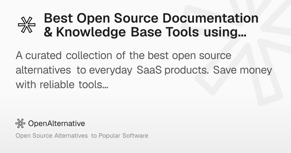 Best Open Source Documentation & Knowledge Base Tools using Electron in ...