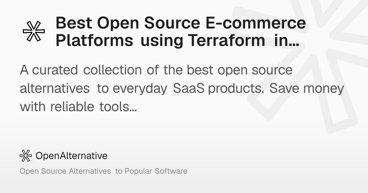 Best Open Source E-commerce Platforms using Terraform in 2026