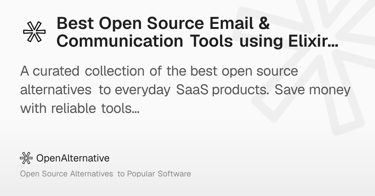 Best Open Source Email & Communication Tools using Elixir in 2026