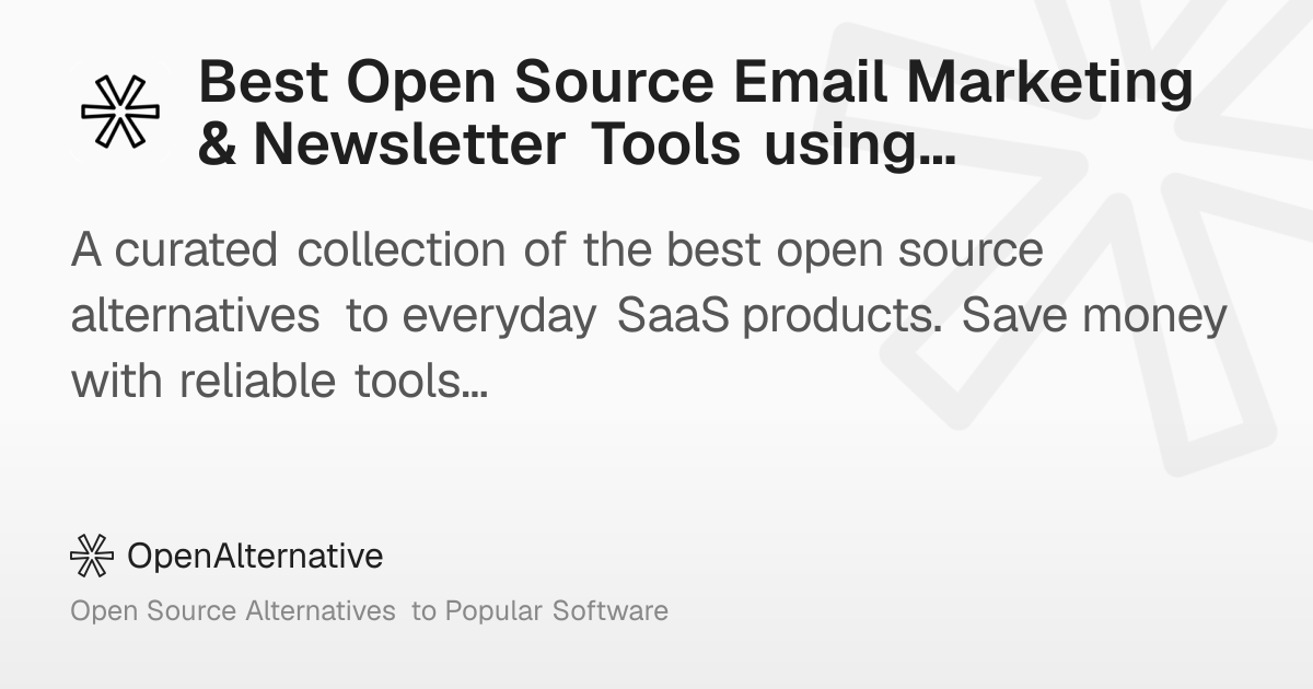 Best Open Source Email Marketing & Newsletter Tools using Postgres in 2026