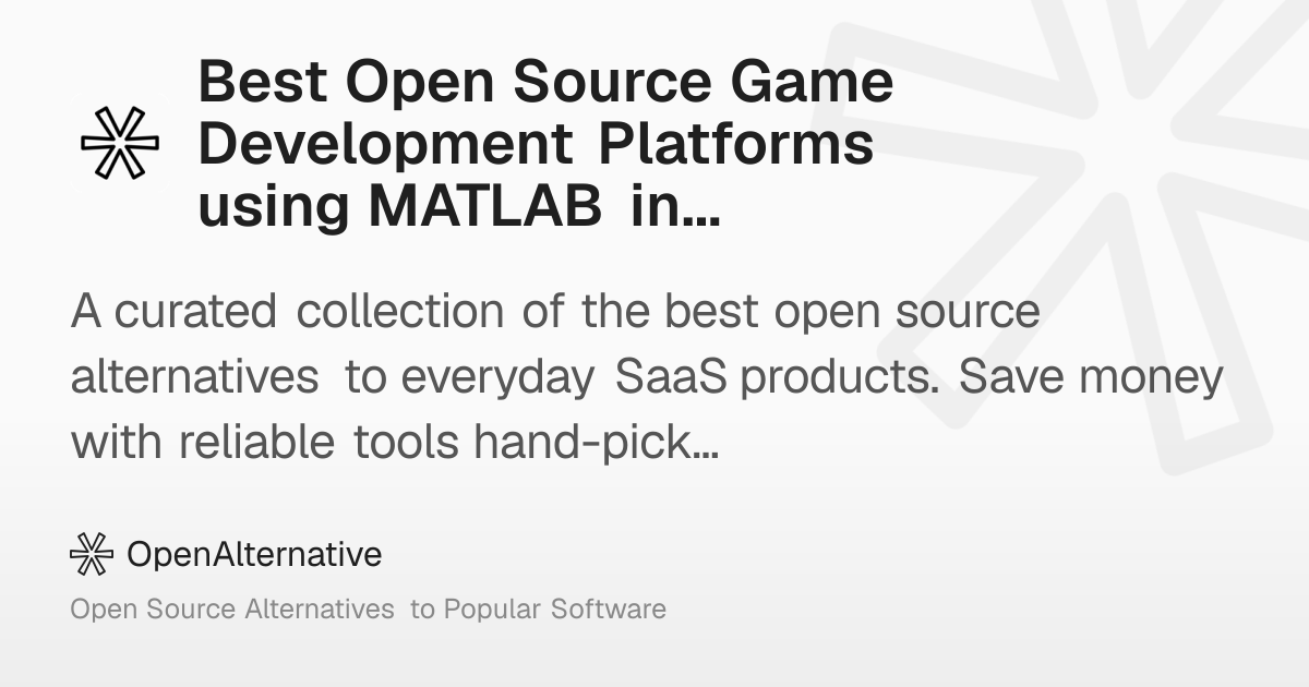 Best Open Source Game Development Platforms using MATLAB in 2026