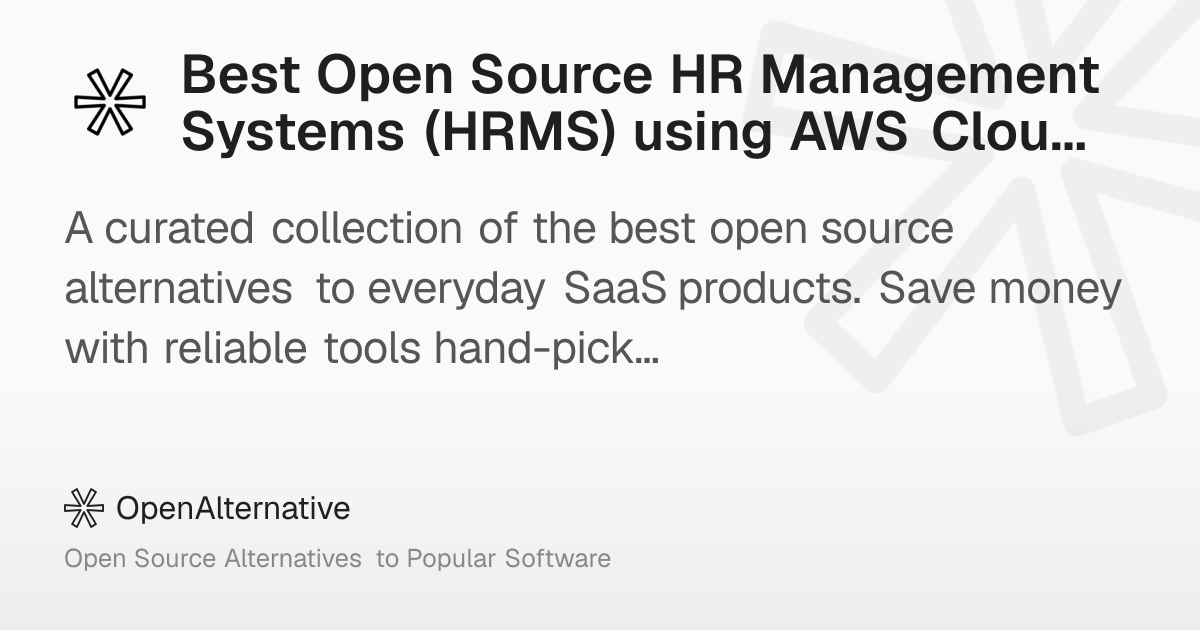 Best Open Source HR Management Systems (HRMS) using AWS Cloudwatch in 2026
