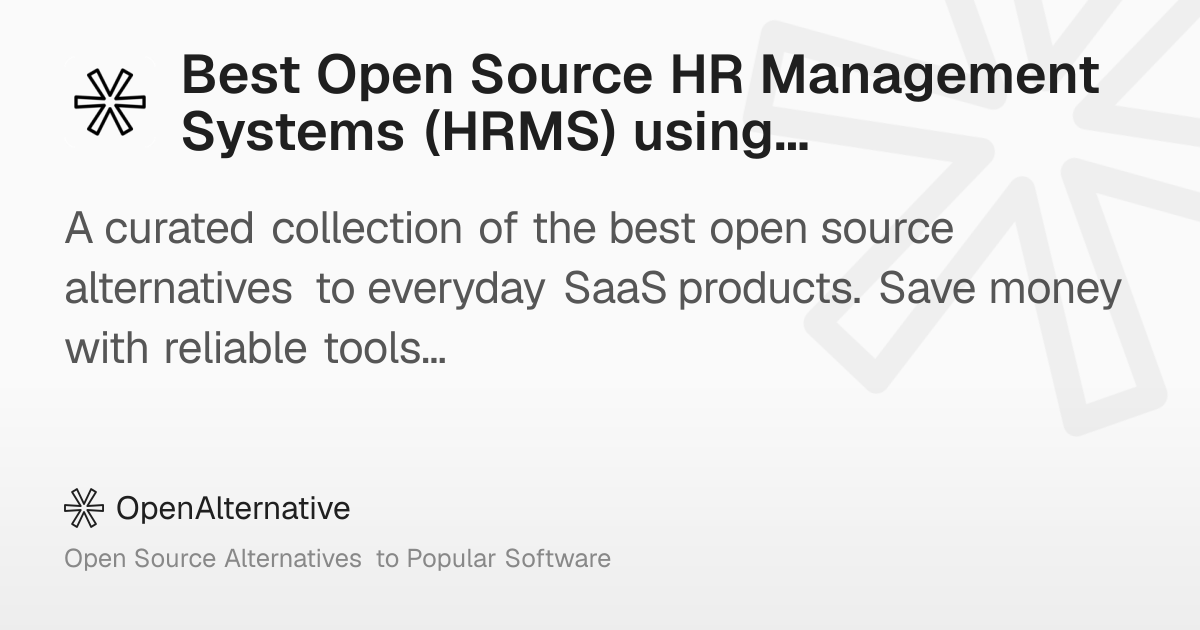 Best Open Source HR Management Systems (HRMS) using Tensorflow in 2026
