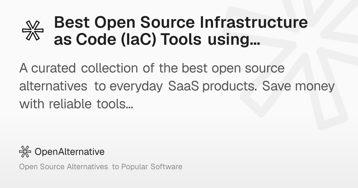 Best Open Source Infrastructure as Code (IaC) Tools using Grafana K6 in ...