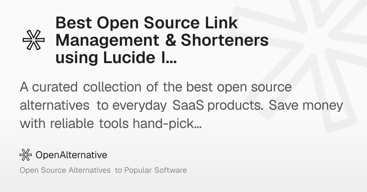 Best Open Source Link Management & Shorteners using Lucide Icons in 2026