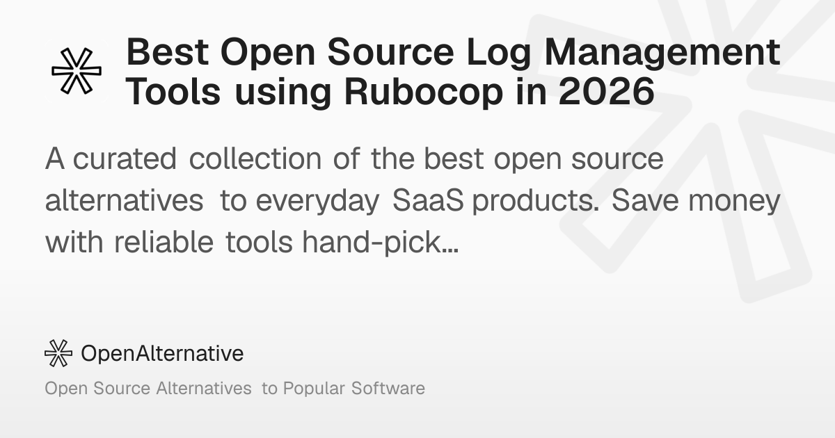 Best Open Source Log Management Tools using Rubocop in 2026