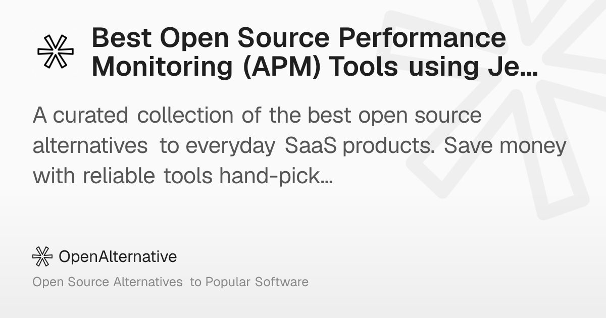 Best Open Source Performance Monitoring (APM) Tools using Jest in 2026