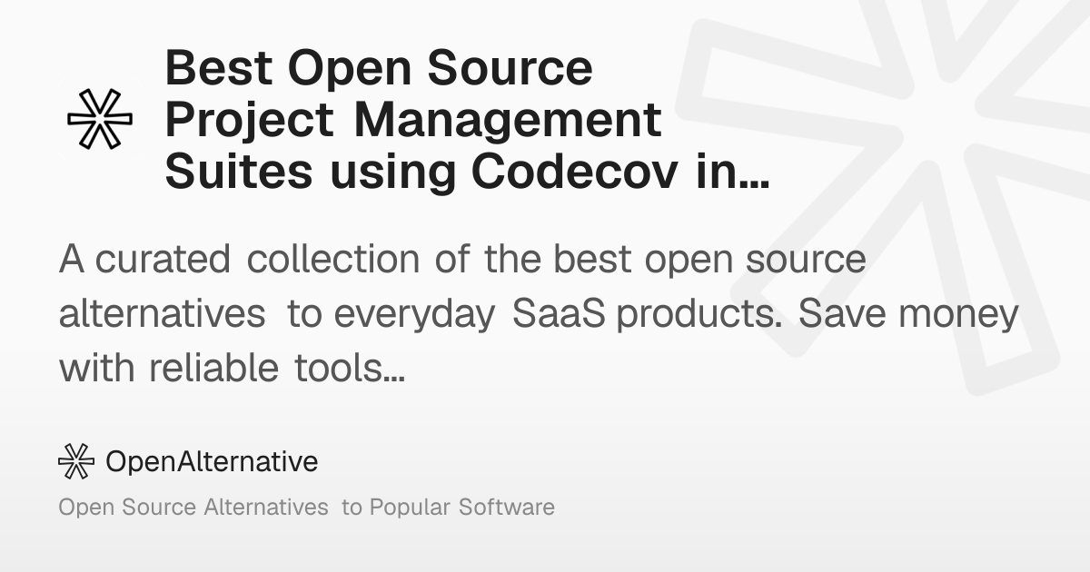 Best Open Source Project Management Suites using Codecov in 2026