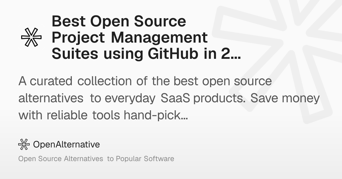 Best Open Source Project Management Suites using GitHub in 2026