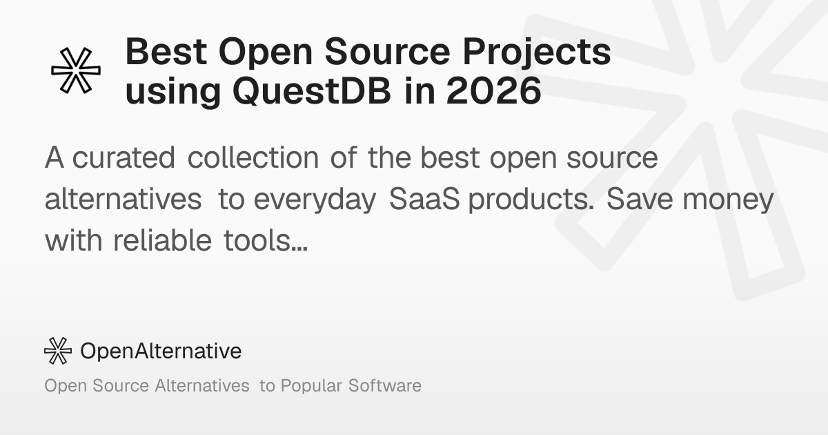Best Open Source Projects using QuestDB in 2026