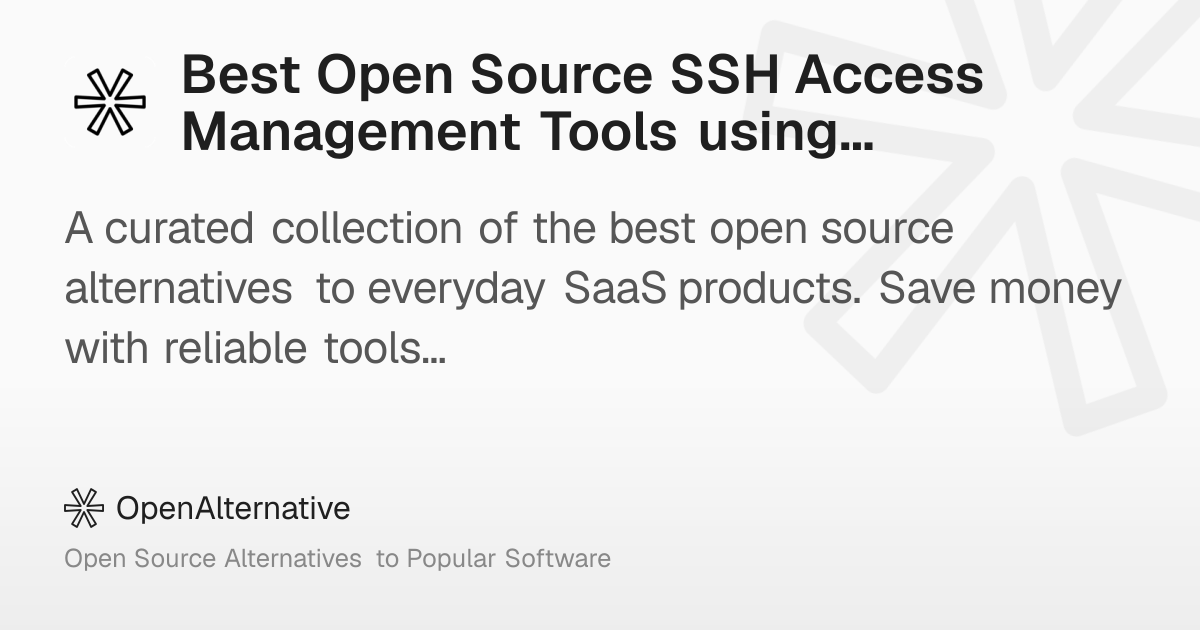 Best Open Source SSH Access Management Tools using Cloudflare in 2026