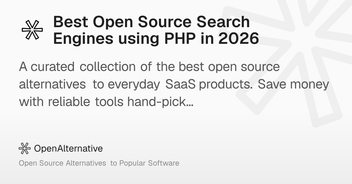 Best Open Source Search Engines using PHP in 2026