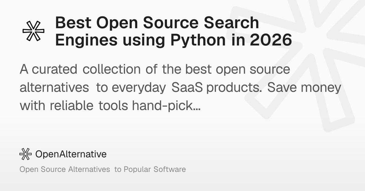 Best Open Source Search Engines using Python in 2026