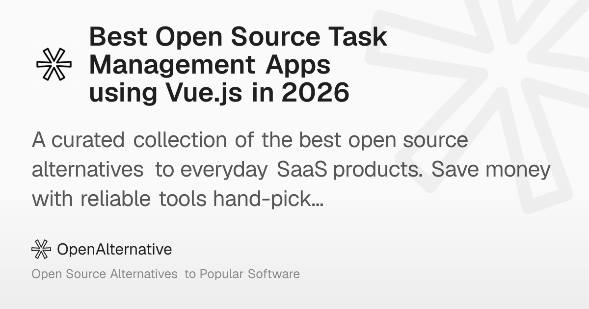 Best Open Source Task Management Apps using Vue.js in 2026