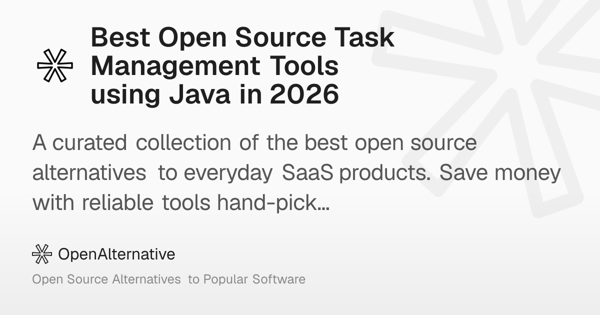 Best Open Source Task Management Tools using Java in 2026