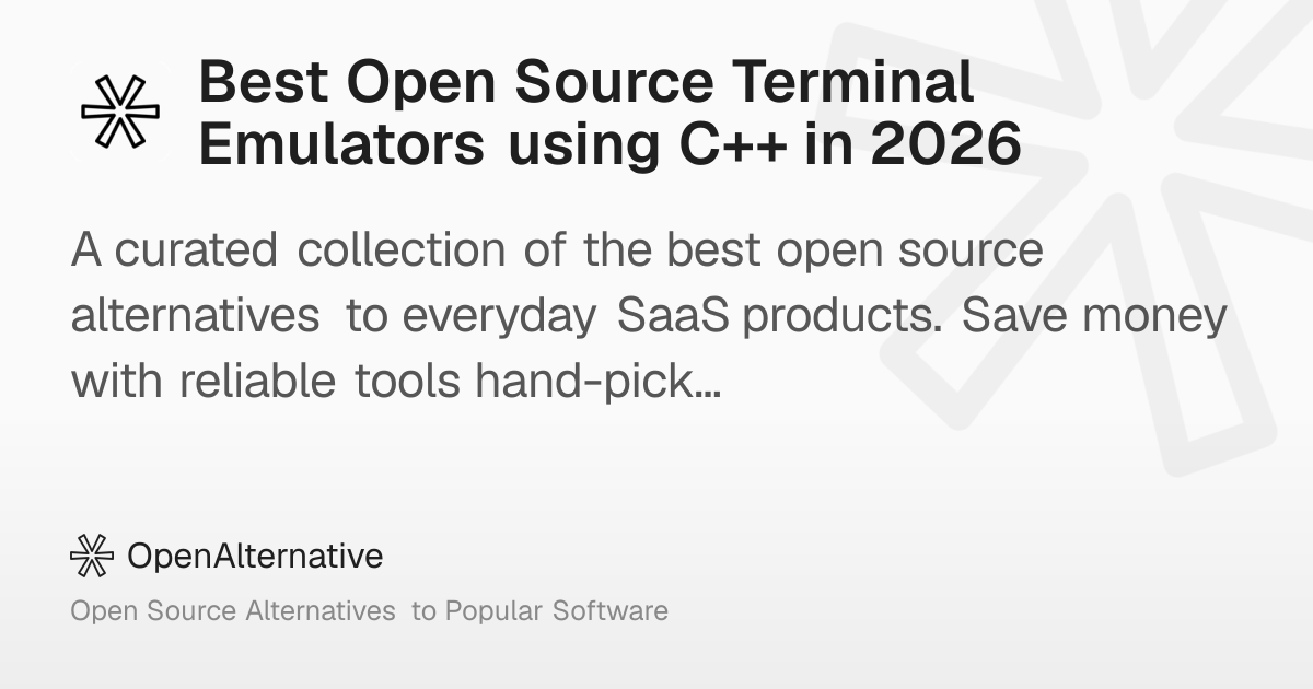 Best Open Source Terminal Emulators using C++ in 2026