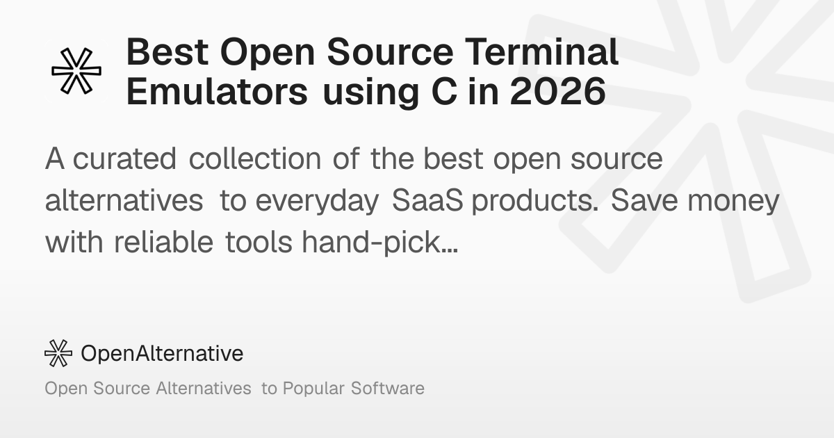 Best Open Source Terminal Emulators using C in 2026